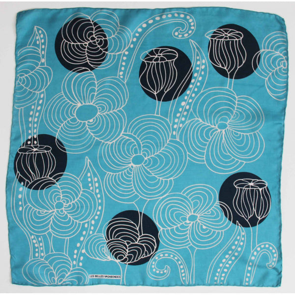 Apaszka jedwabna Mandalay Blue mała