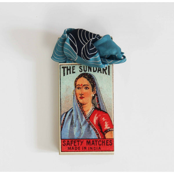 Apaszka jedwabna Mandalay Blue mała