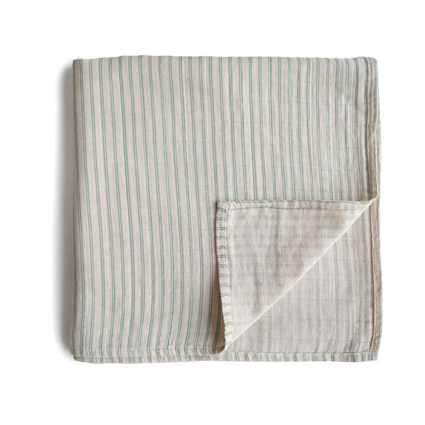 Otulacz z organicznej bawełny Sage Stripe