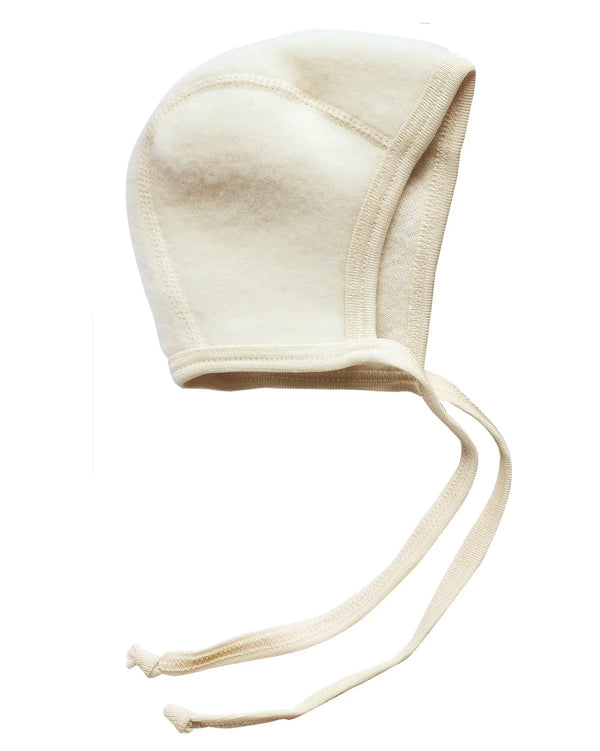 Bonetka z wełny merino sand melange Engel Natur