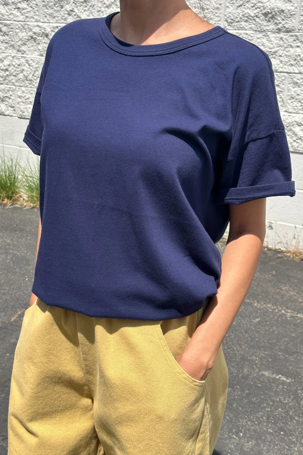 Bawełniany T-shirt Her Tee, Navy