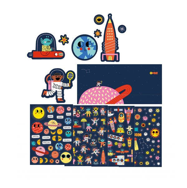 Naklejki Wielorazowe Kosmos