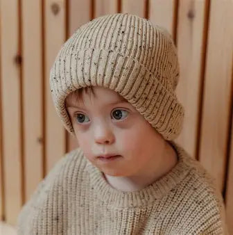 Czapka bawełniana Aspen Beanie oak flecked Hunter and Rose