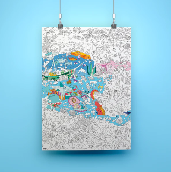 Gigantyczna Kolorowanka 100x70 cm - Ocean