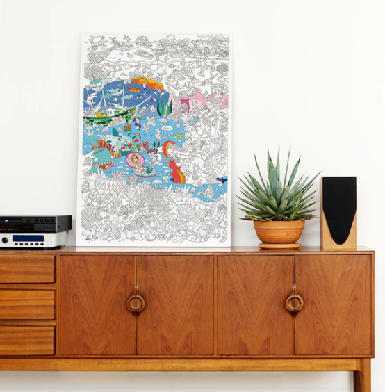 Gigantyczna Kolorowanka 100x70 cm - Ocean