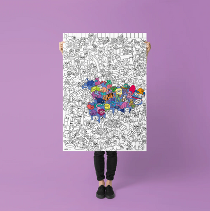 Gigantyczna Kolorowanka 100x70 cm - Kitty