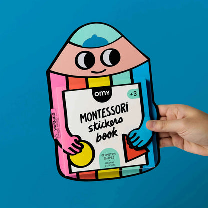 Montessori książka z naklejkami - Figury i Kształty