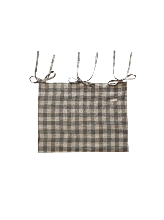 Organizer na łóżeczko 90 cm x 70 cm krata gray