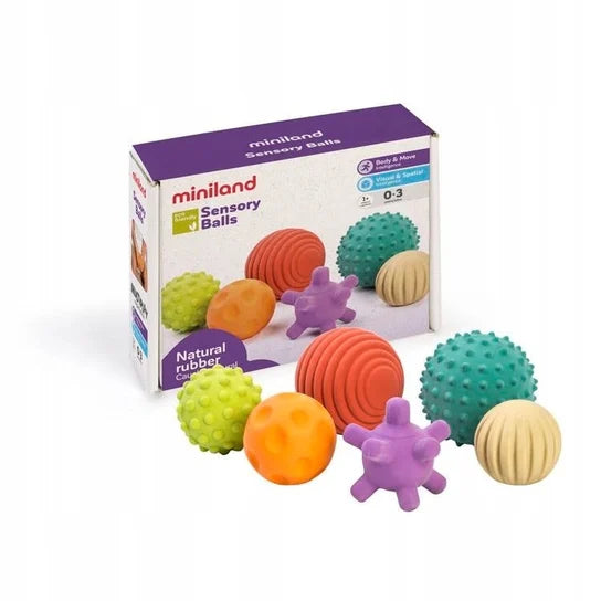 Kauczukowe Piłki Sensoryczne 6 szt