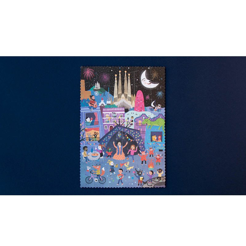 Dwustronne puzzle dla dzieci, Barcelona - Dzień i Noc