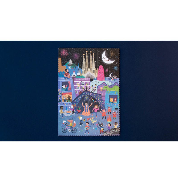 Dwustronne puzzle dla dzieci, Barcelona - Dzień i Noc