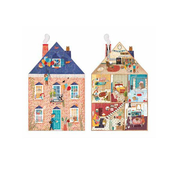Dwustronne puzzle dla dzieci, Witaj w moim domu