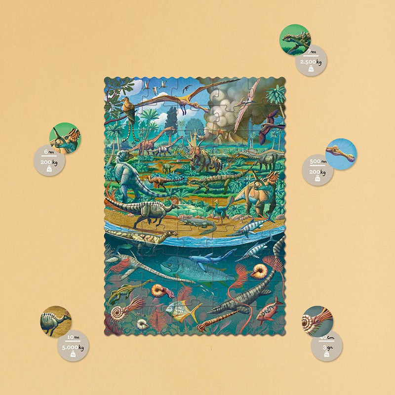 Puzzle Kieszonkowe z Grą Obserwacyjną Dinozaury