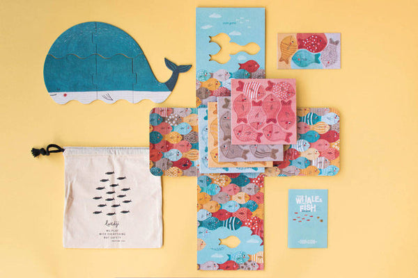 Układanka Wieloryb i rybki