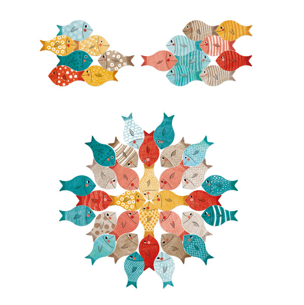 Układanka Wieloryb i rybki