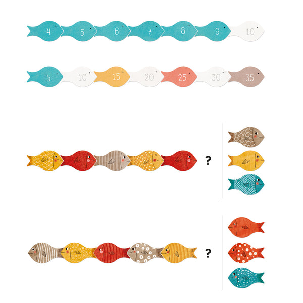 Układanka Wieloryb i rybki