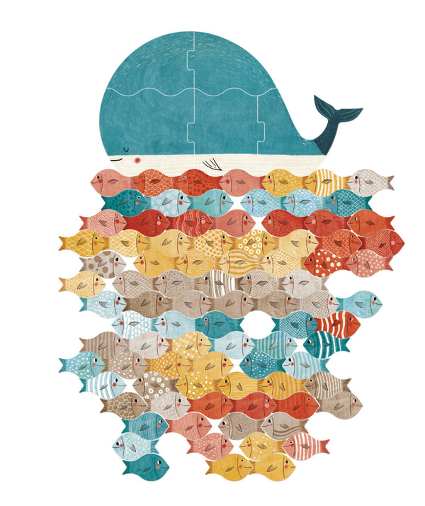 Układanka Wieloryb i rybki