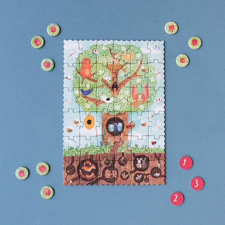 Puzzle kieszonkowe z grą obserwacyjną Jabłonka