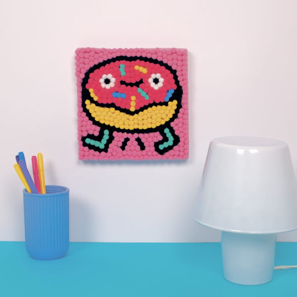 Zestaw kreatywny do wyklejania pomponami Donat