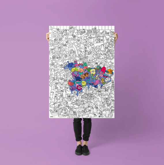 Gigantyczna Kolorowanka 100x70 cm - Kitty