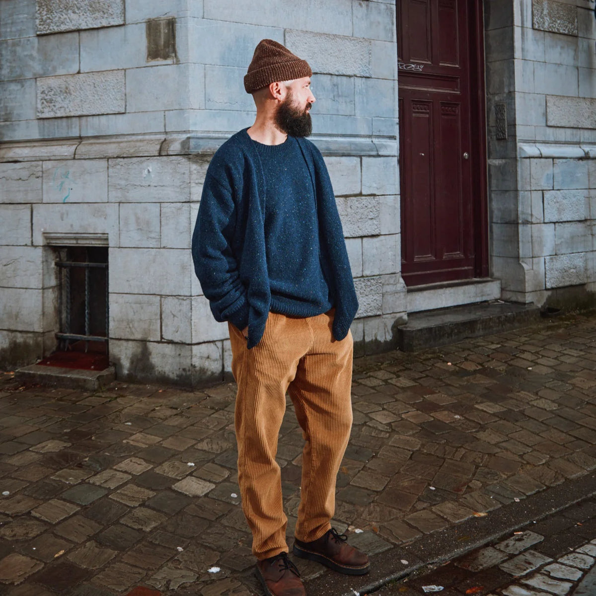 Sweter Brome Laine speckled midnight