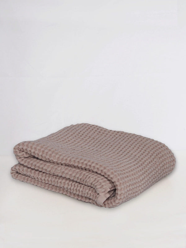 Kocyk 120 cm x 120 cm wafelkowy powder