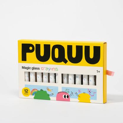 Kredki do szkła Magic Glass Crayons 12 szt. - PUQUU