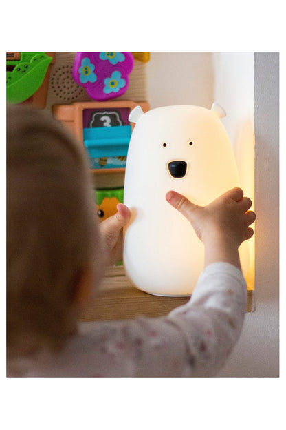 Miś Duży Lampka Silikonowa Biała - Rabbit & Friends