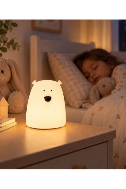 Miś Mały lampka SIlikonowa Biała - Rabbit & Friends