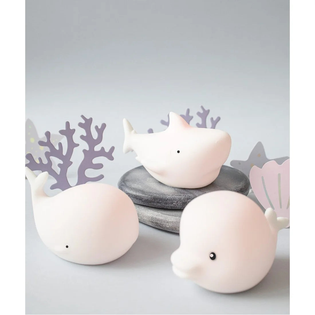 Zestaw Mini Lampki Morskie Silikonowe Białe 3 szt. - Rabbit & Friends
