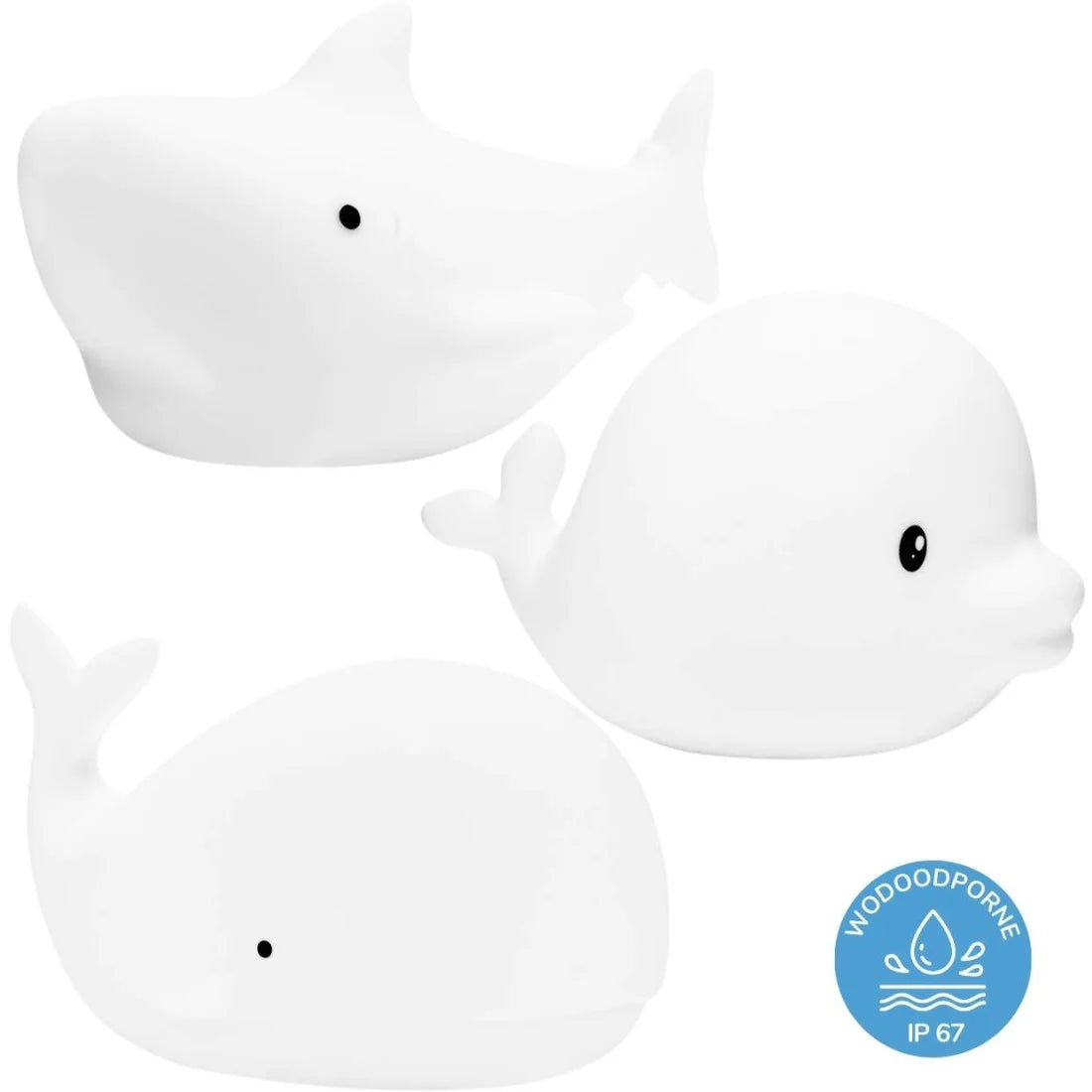 Zestaw Mini Lampki Morskie Silikonowe Białe 3 szt. - Rabbit & Friends