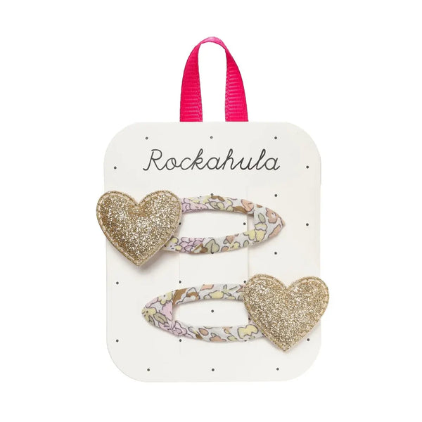 Spinki do włosów dla dziewczynki Fairytale Floral Heart Clips 2 szt.