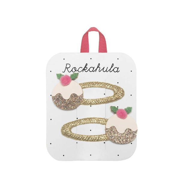 Spinki do włosów dla dziewczynki Christmas Pudding 2 szt.