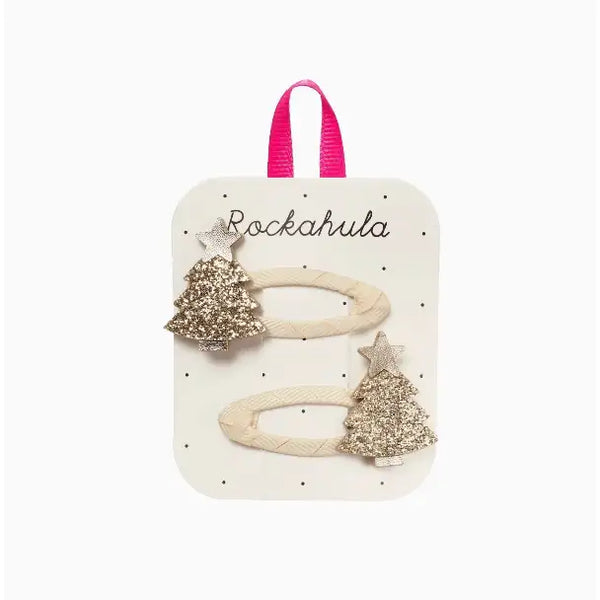 Spinki do włosów dla dziewczynki North Pole Christmas Tree Clips 2 szt.