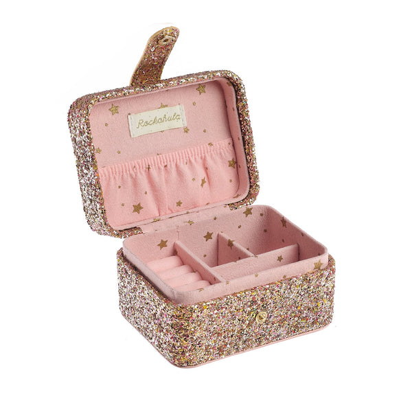 Szkatułka na biżuterię Confetti Glitter Gold Jewellery Box
