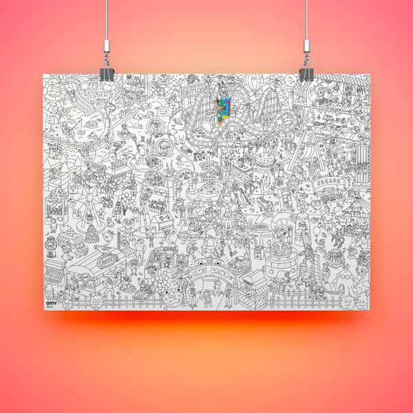 Gigantyczna Kolorowanka 100x70cm - Park Rozrywki