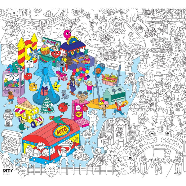 Gigantyczna Kolorowanka 100x70cm - Park Rozrywki