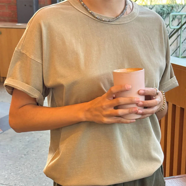 Bawełniany T-shirt Her Tee, Sage