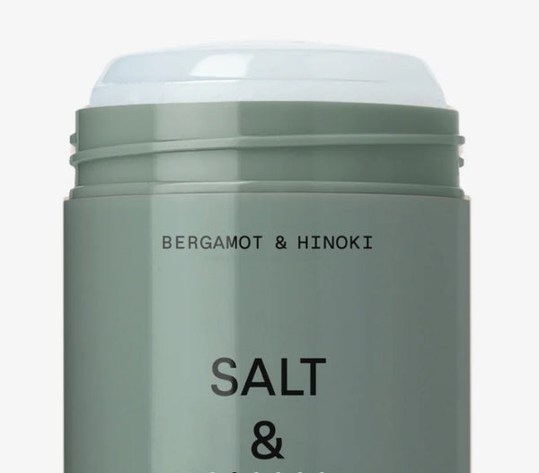 Otwarty naturalny dezodorant w żelu Salt & Stone Bergamot & Hinoki.