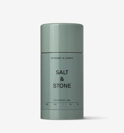 Naturalny dezodorant w żelu Salt & Stone Bergamot & Hinoki w sztyfcie.