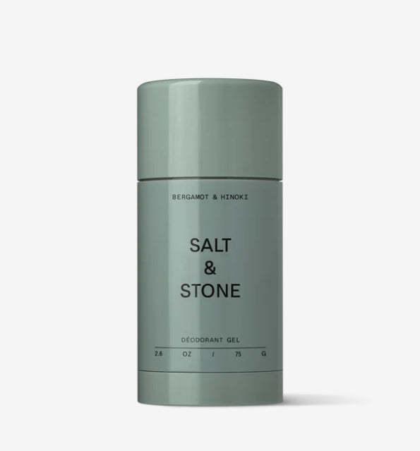 Naturalny dezodorant w żelu Salt & Stone Bergamot & Hinoki w sztyfcie.