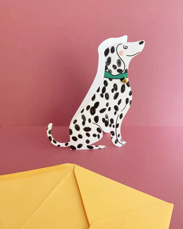 Kartka Sitting Dalmatian bell