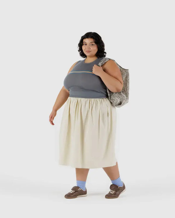 Szoperka Reusable Bag pear navy check Baggu