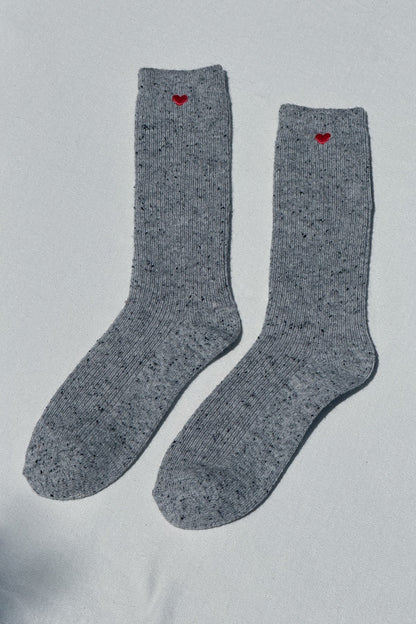 Skarpety Embroidered Snow Socks Cookies and Cream + Heart