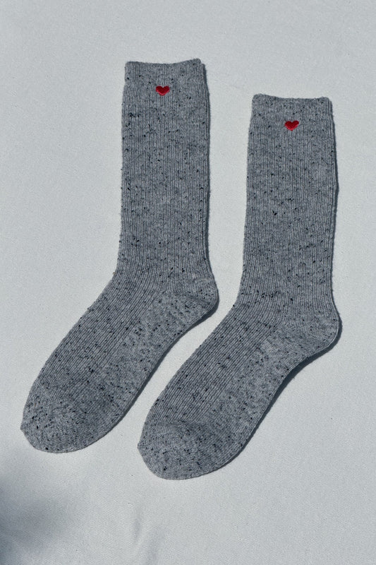 Skarpety Embroidered Snow Socks Cookies and Cream + Heart