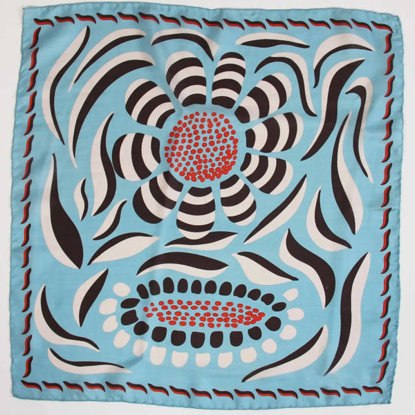 Apaszka jedwabna Myosotis Blue duża