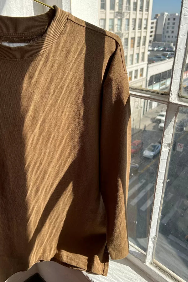 Sunday Tee longsleeve, Tobacco