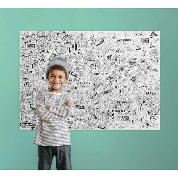 Gigantyczna Kolorowanka 100x70cm - Surf & Skate