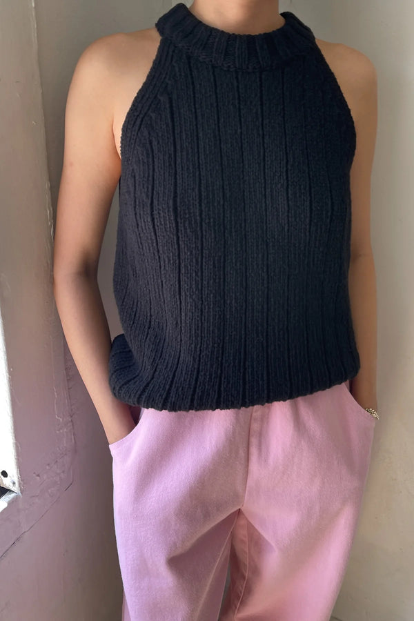 Top Claire Cotton Sweater Tank black