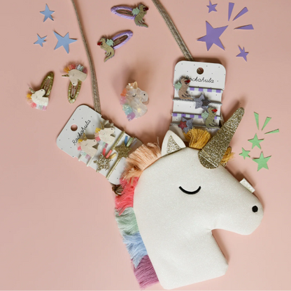 Spinki do włosów dla dziewczynki Rainbow Unicorn 2 szt.